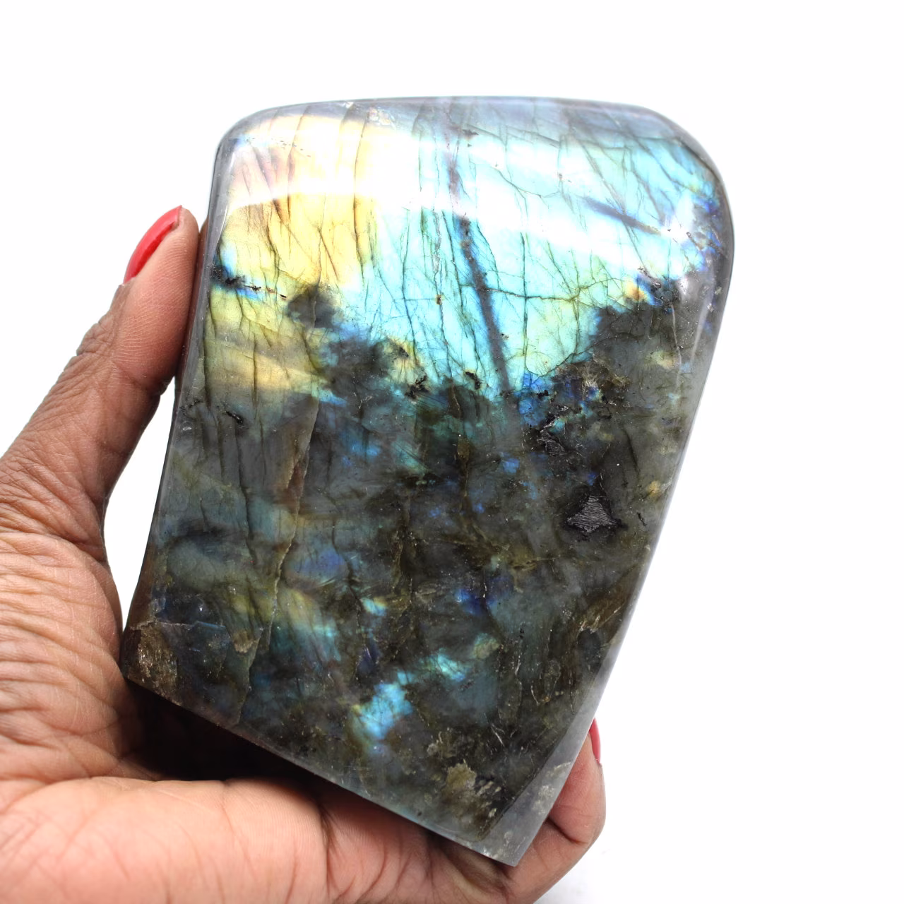 Decorative natural polished labradorite