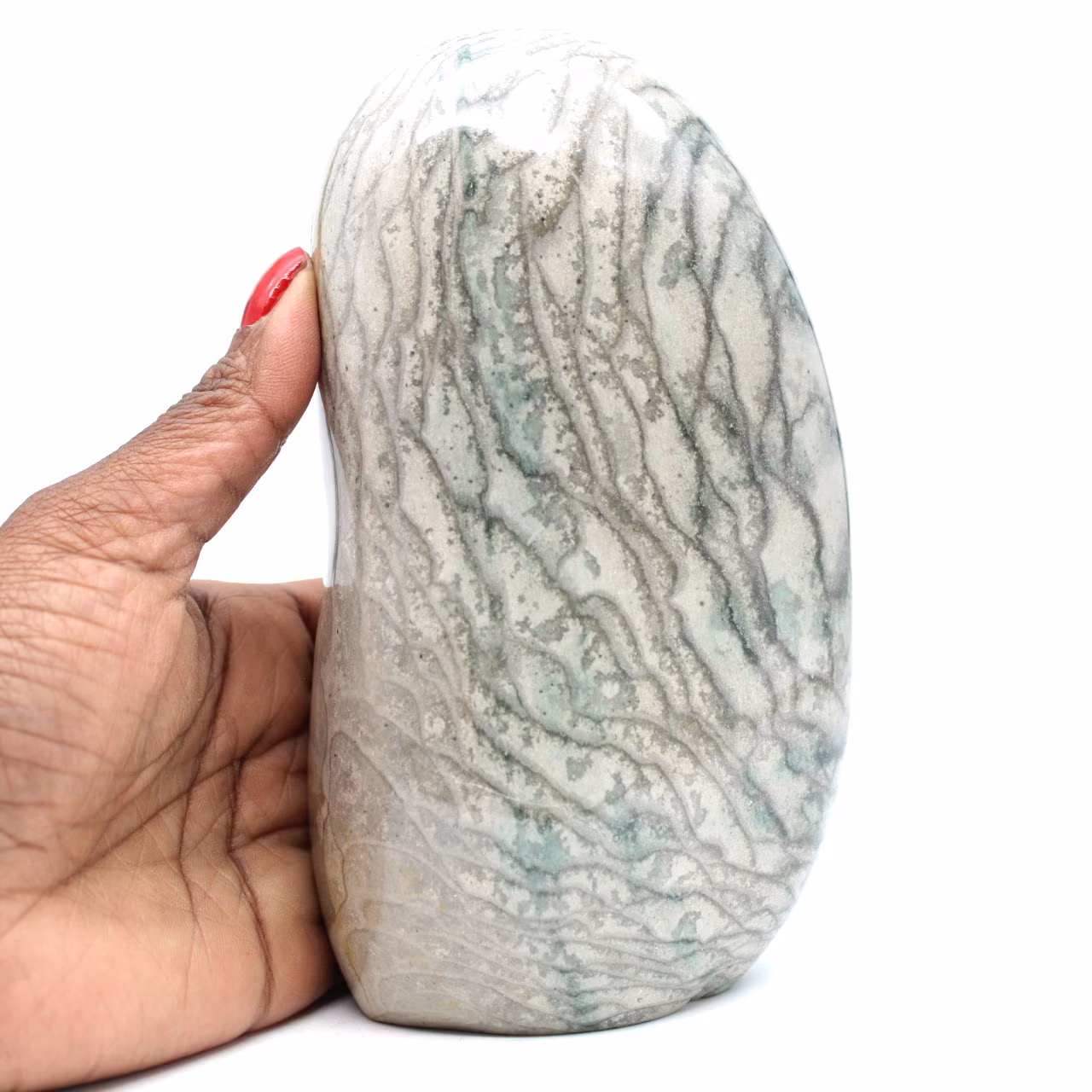 Gray ribbon jasper decoration stone