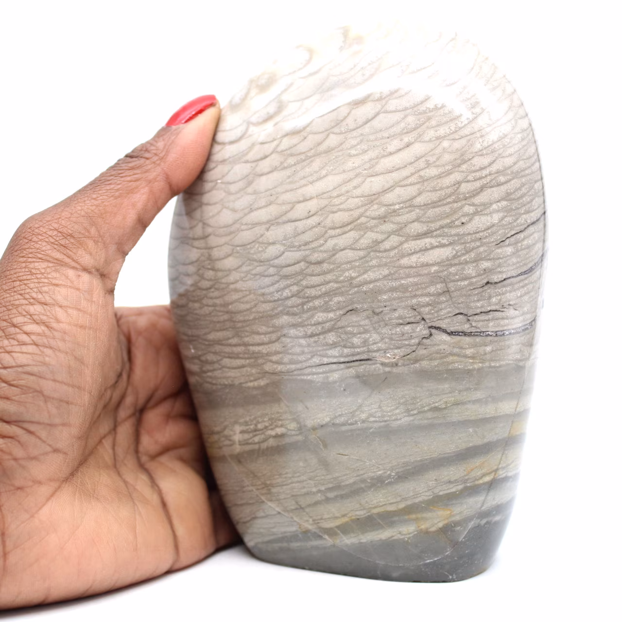 Natural Gray Ribboned Jasper Stone