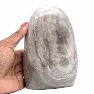 Decorative gray ribbon jasper