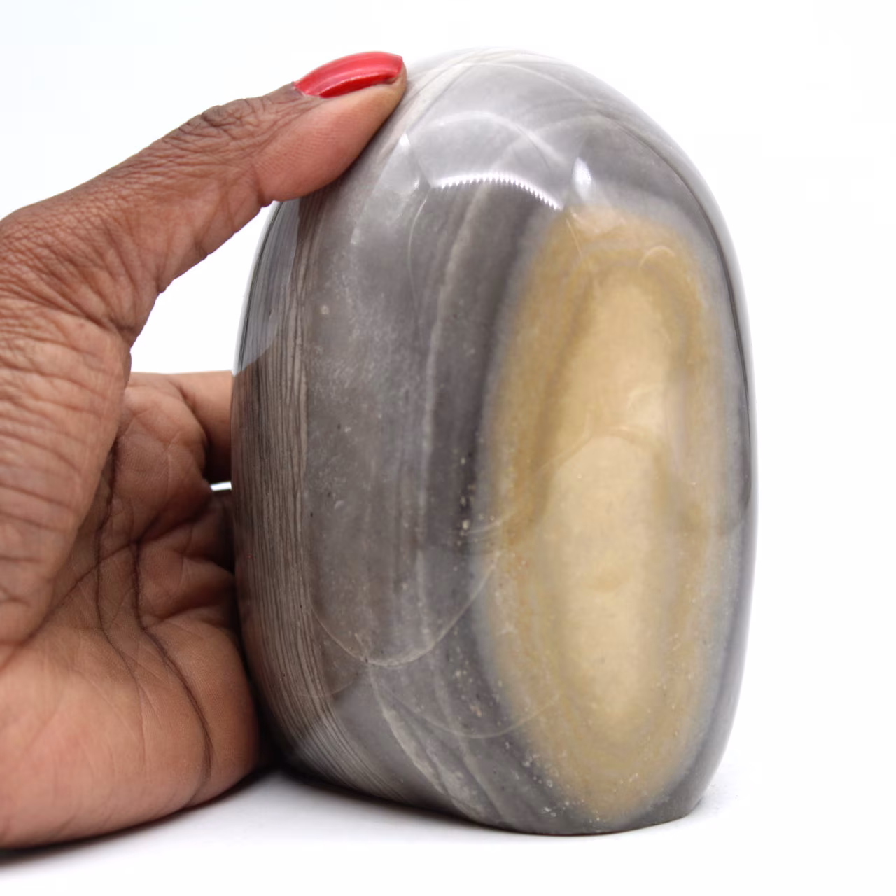 Natural Gray Banded Jasper Stone