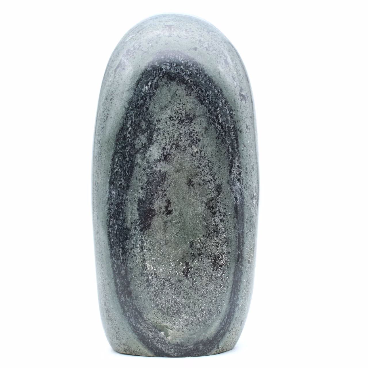 Polished Ribbed Green Jasper Stone