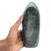 Ribbed green jasper decoration stone - 1