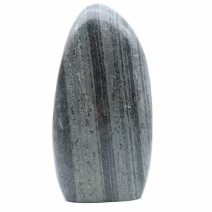 Natural striated green jasper stone