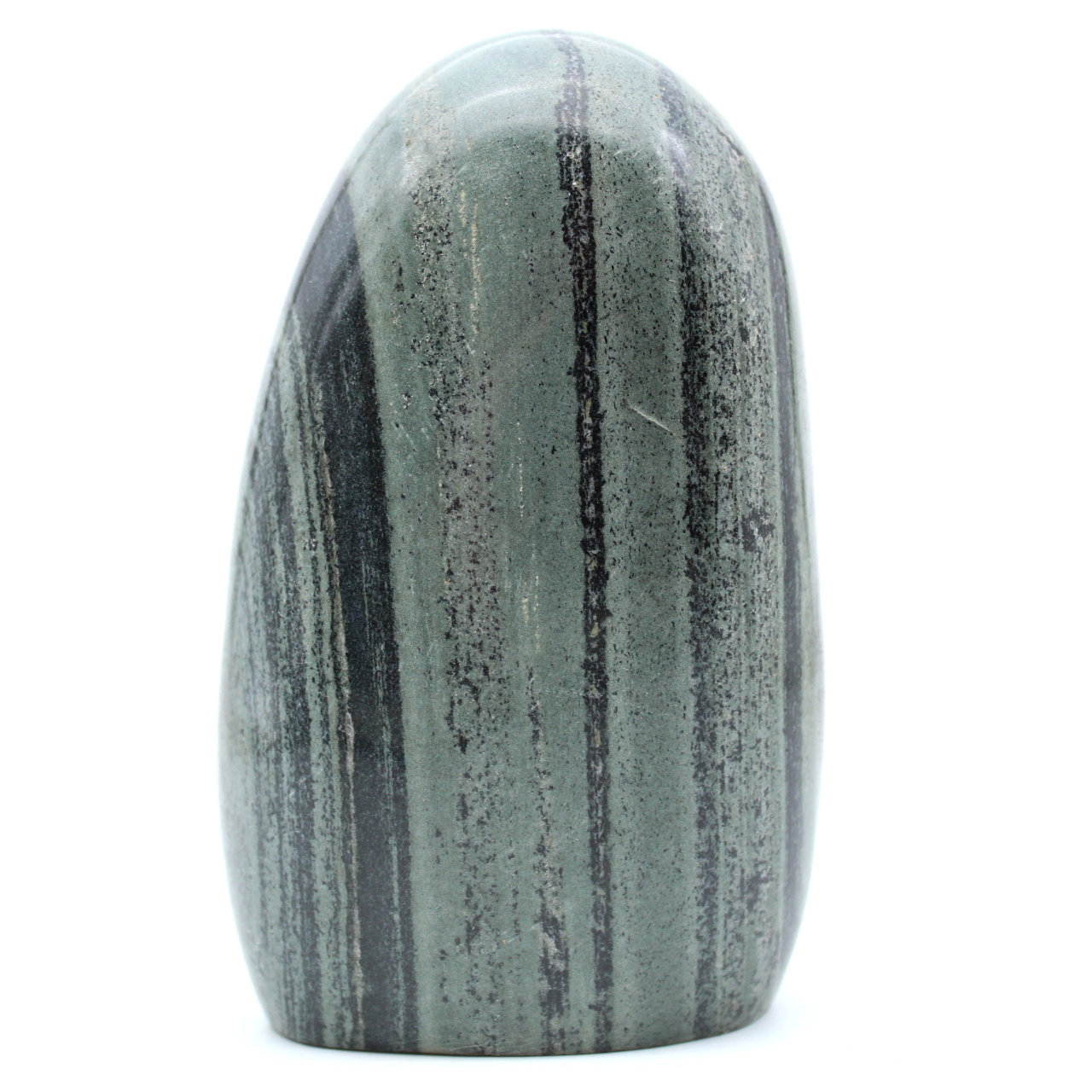 Madagascar striated green jasper stone