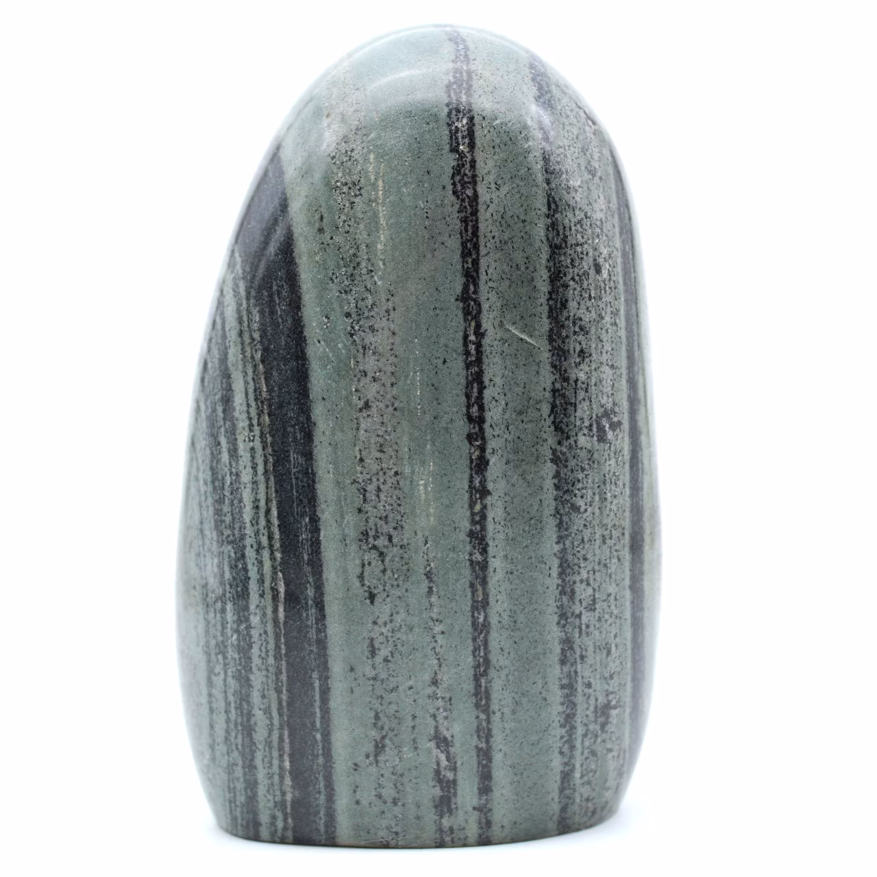 Madagascar striated green jasper stone