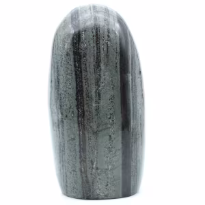 Collectible natural striated green jasper