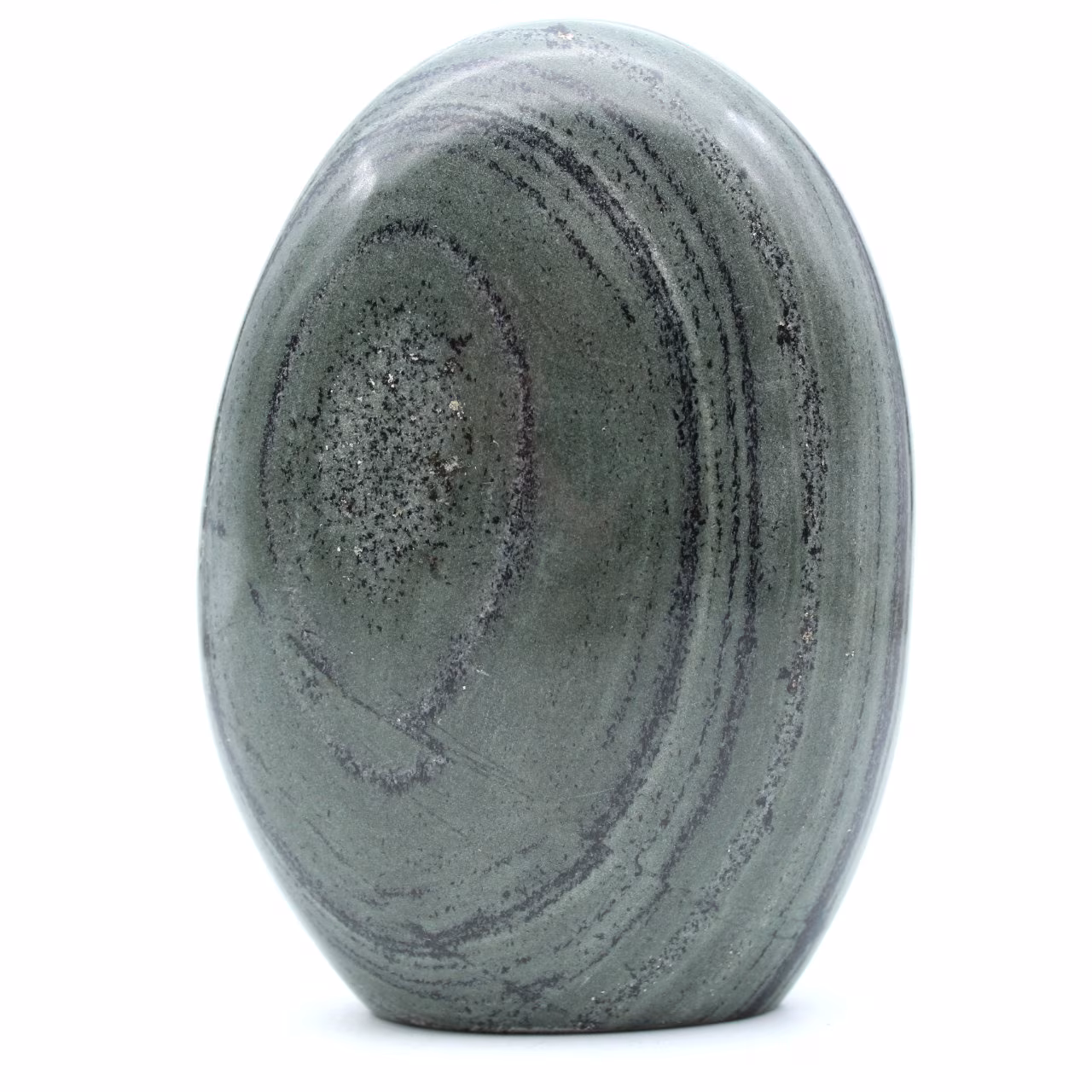 Decorative natural striated green jasper