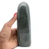 Free form in striated green jasper stone - 1
