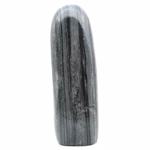 Free form in striated green jasper stone