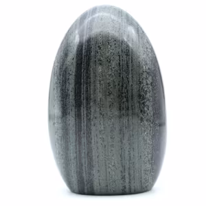 Free form in striated green jasper stone