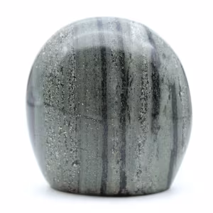 Natural striated green jasper stone
