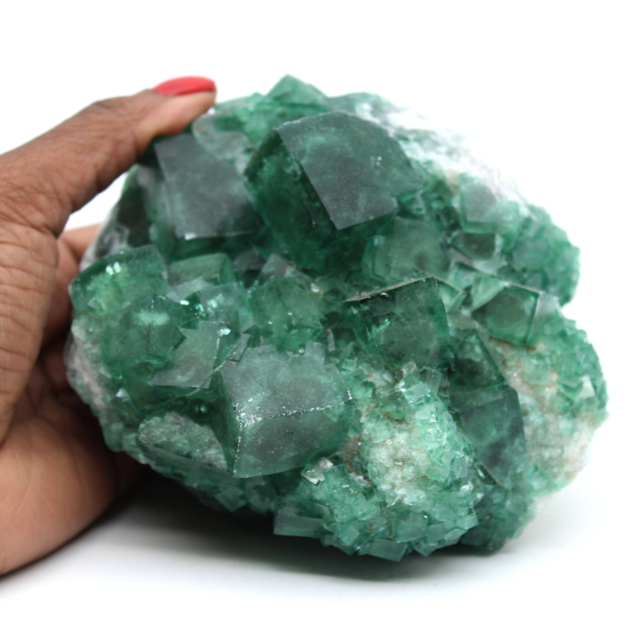 Fluorite cubic natural crystals