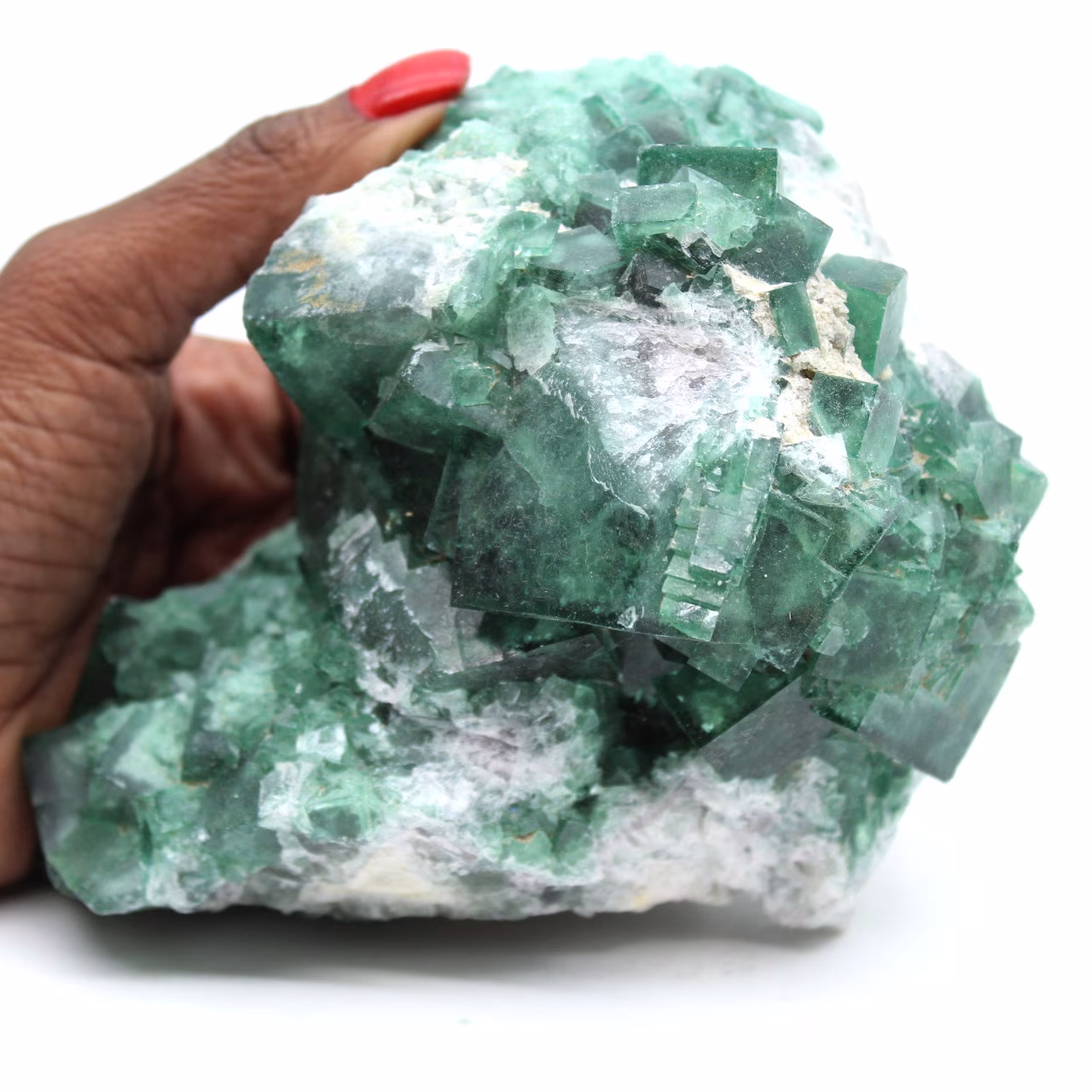 Natural cubic crystals of fluorite from Madagascar