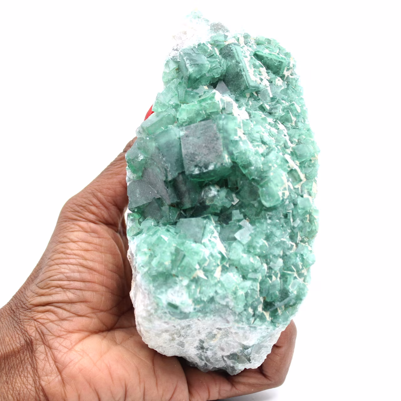 Crude fluorite crystals on matrix