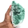 Raw green fluorite in crystals on matrix - 0