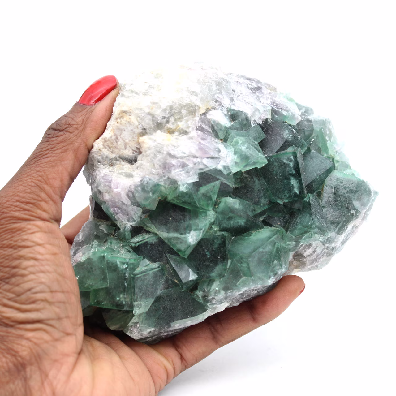 Natural fluorite from Madagascar crystallized
