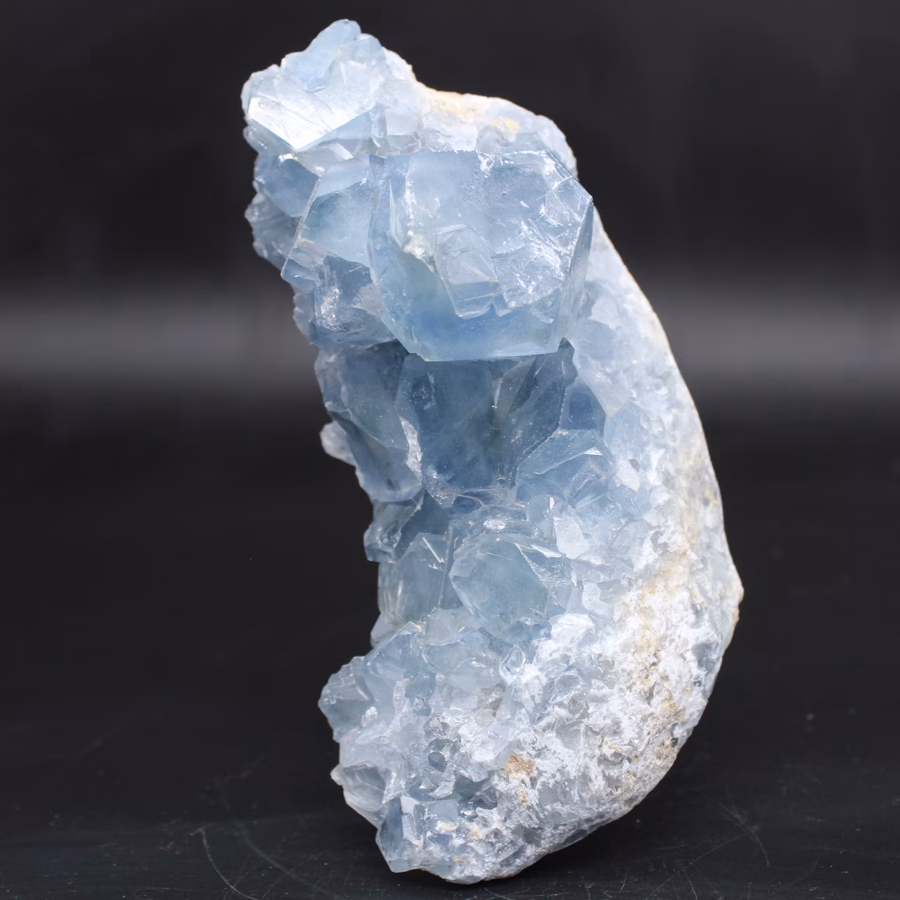 Celestite on crystallized matrix