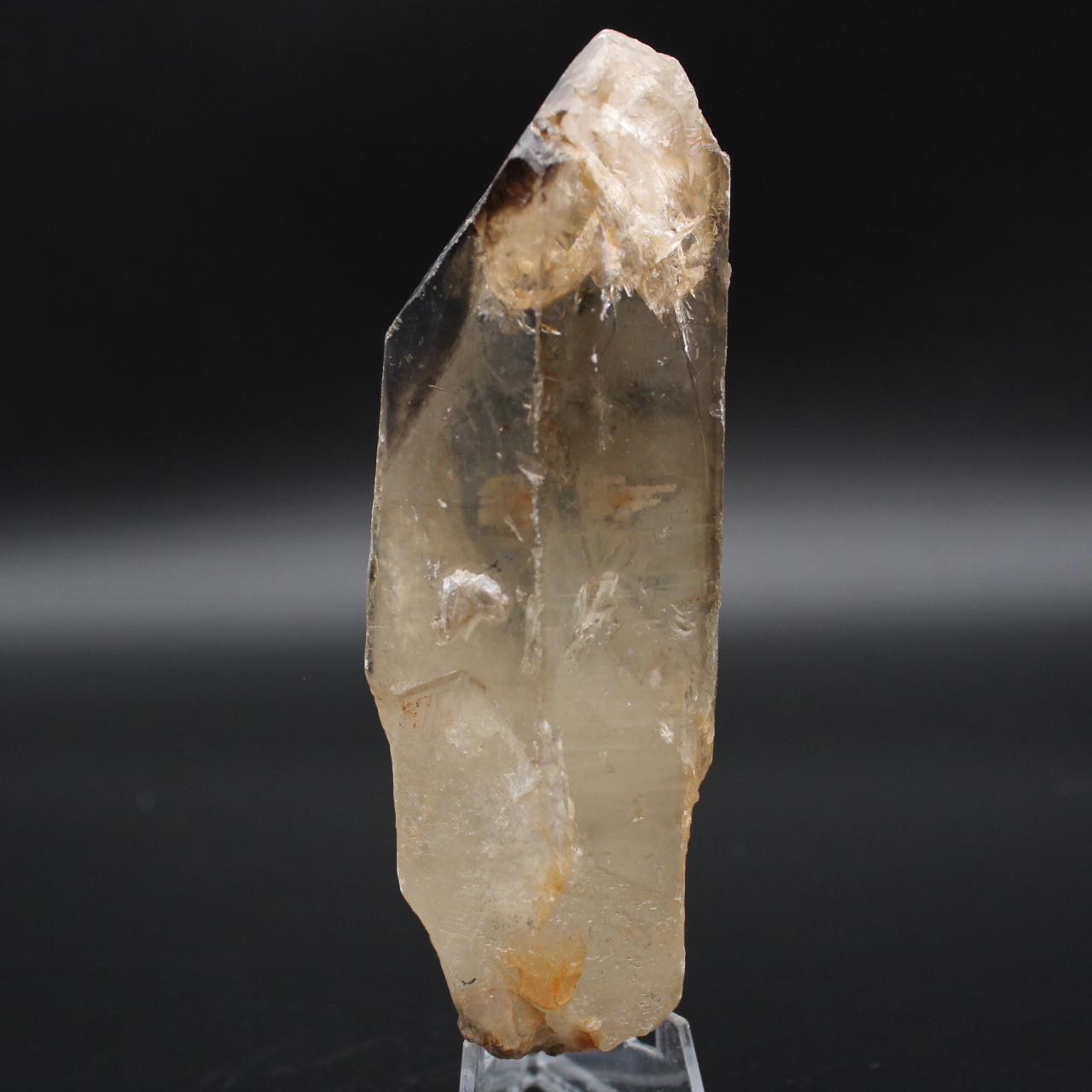 Natural smoked rock crystal
