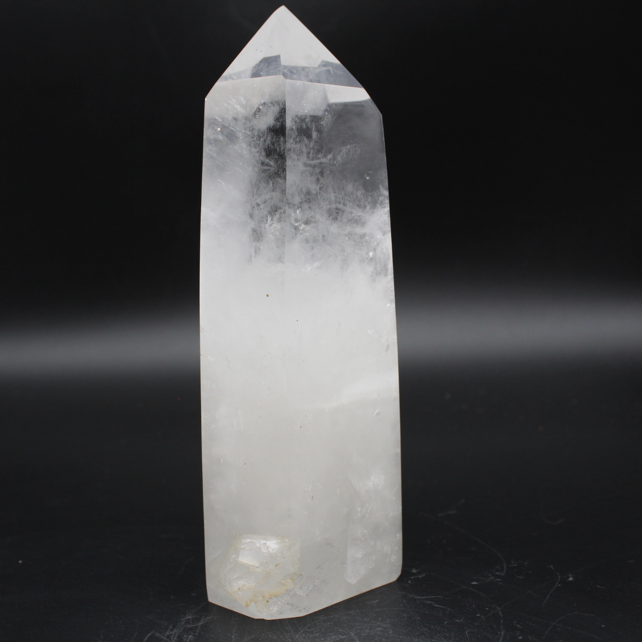 Re-surfaced rock crystal prism