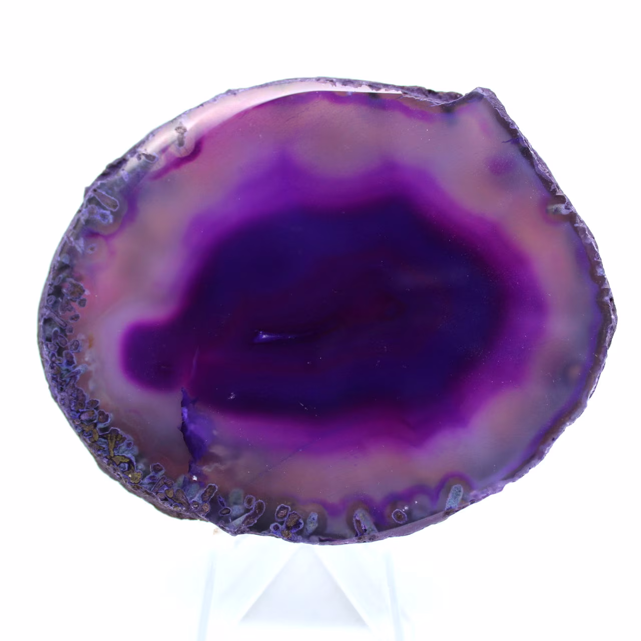 Violet agate stone from Brazil