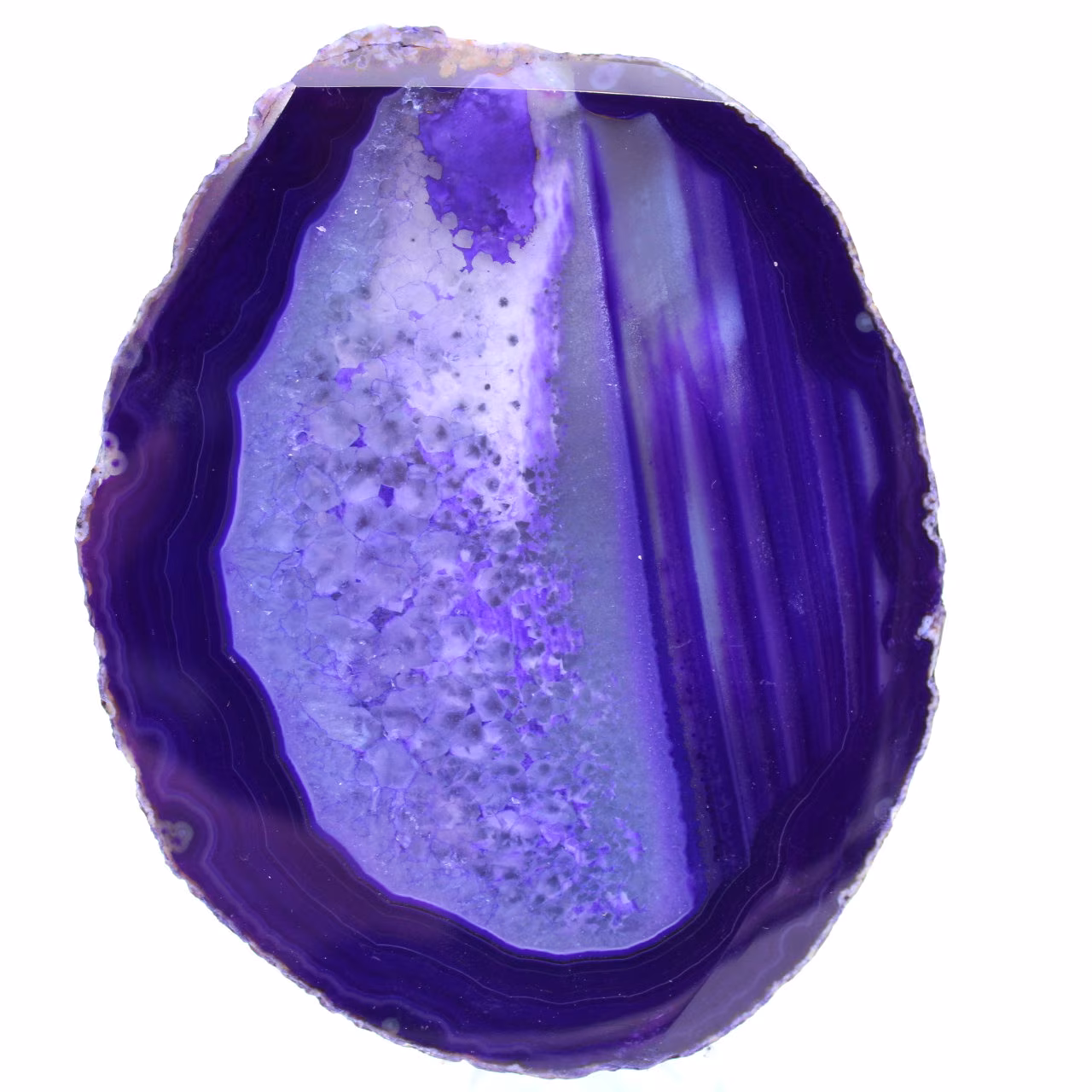 Violet agate stone from Brazil