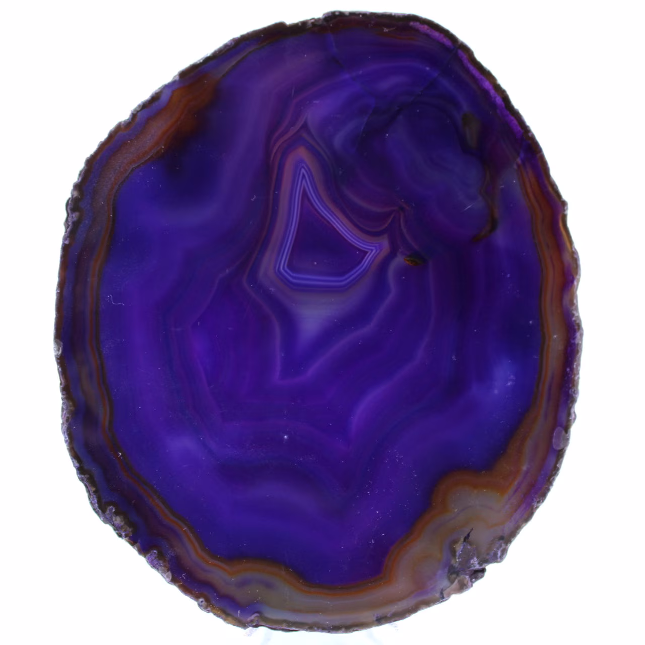 Slice of purple agate