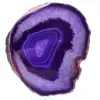 Slice of ornamental purple agate - 0
