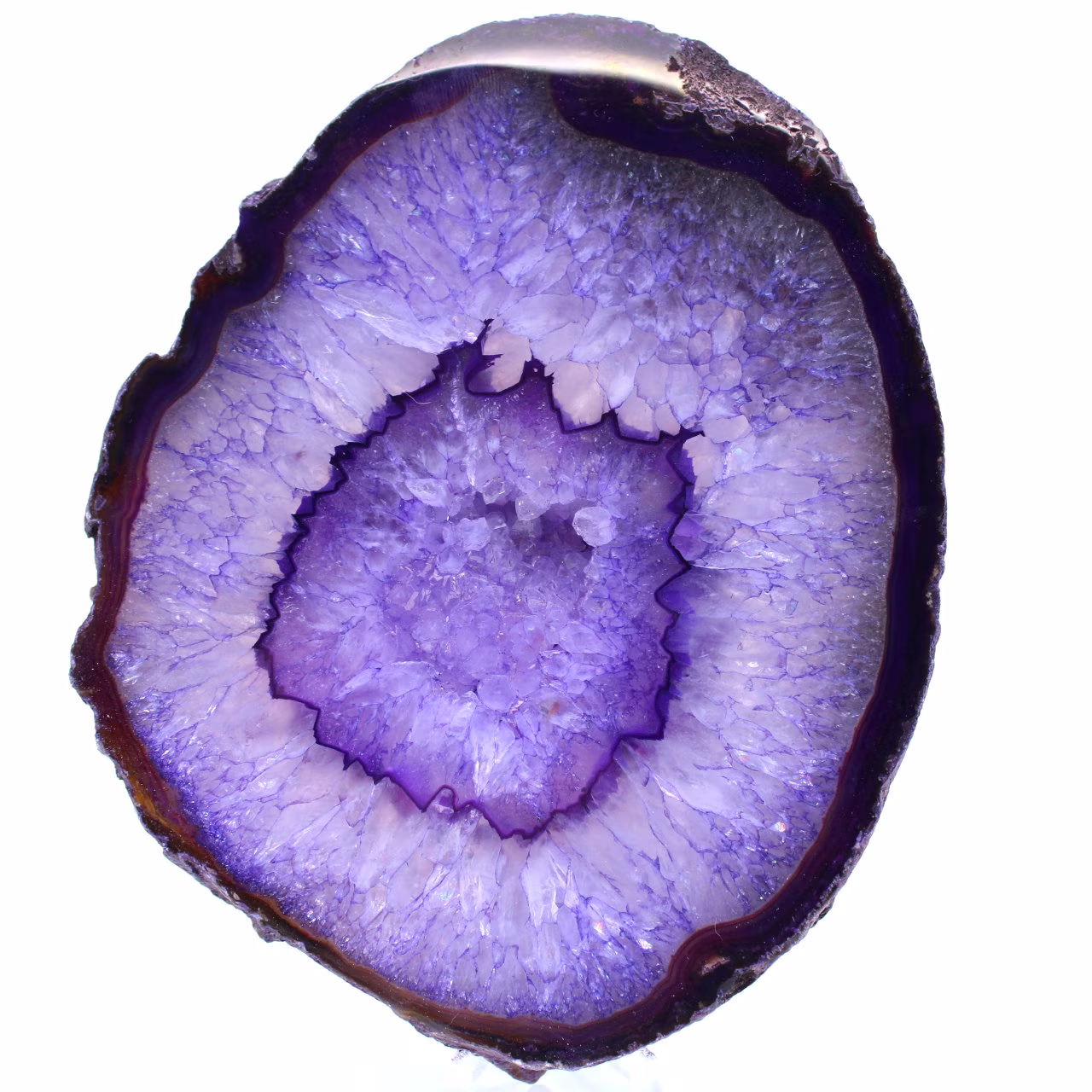 Violet agate stone from Brazil