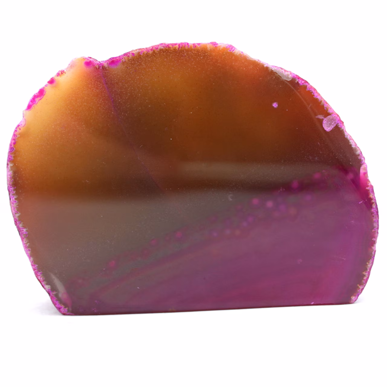 Decorative stone in pink agate