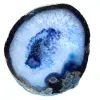 blue agate stone from brazil - 0
