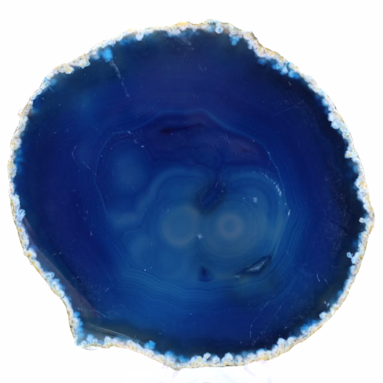 Slice of mineral blue agate