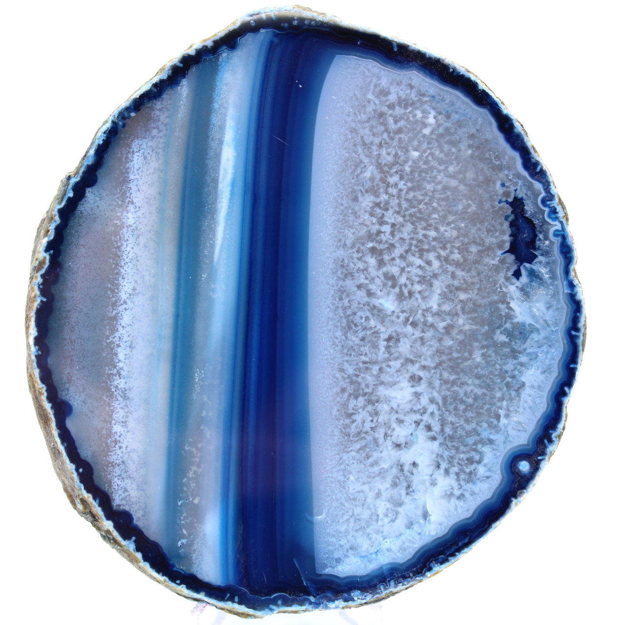 Mineral blue agate decoration