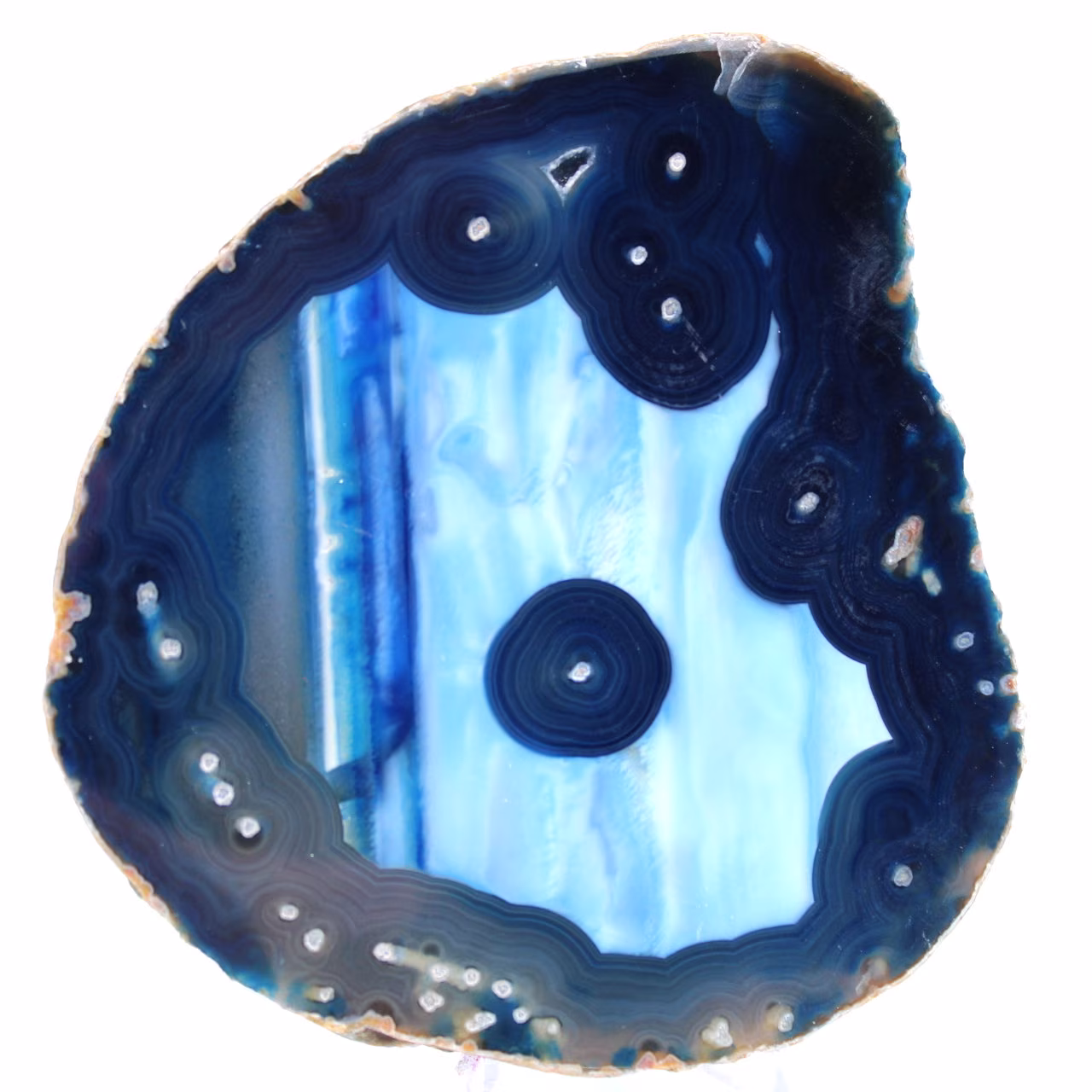 Blue agate slice