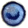 Slice of ornamental blue agate - 0