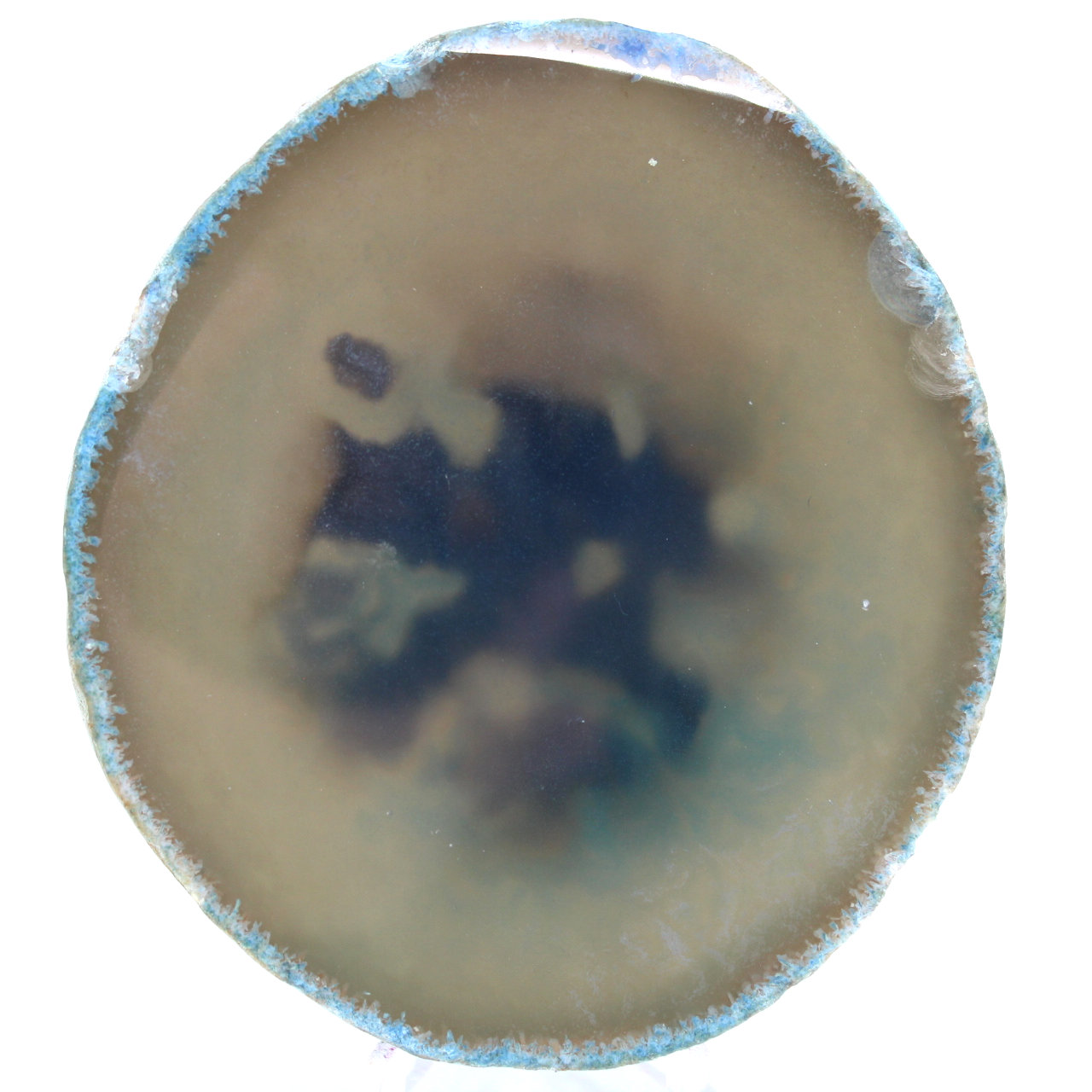 Blue agate slice