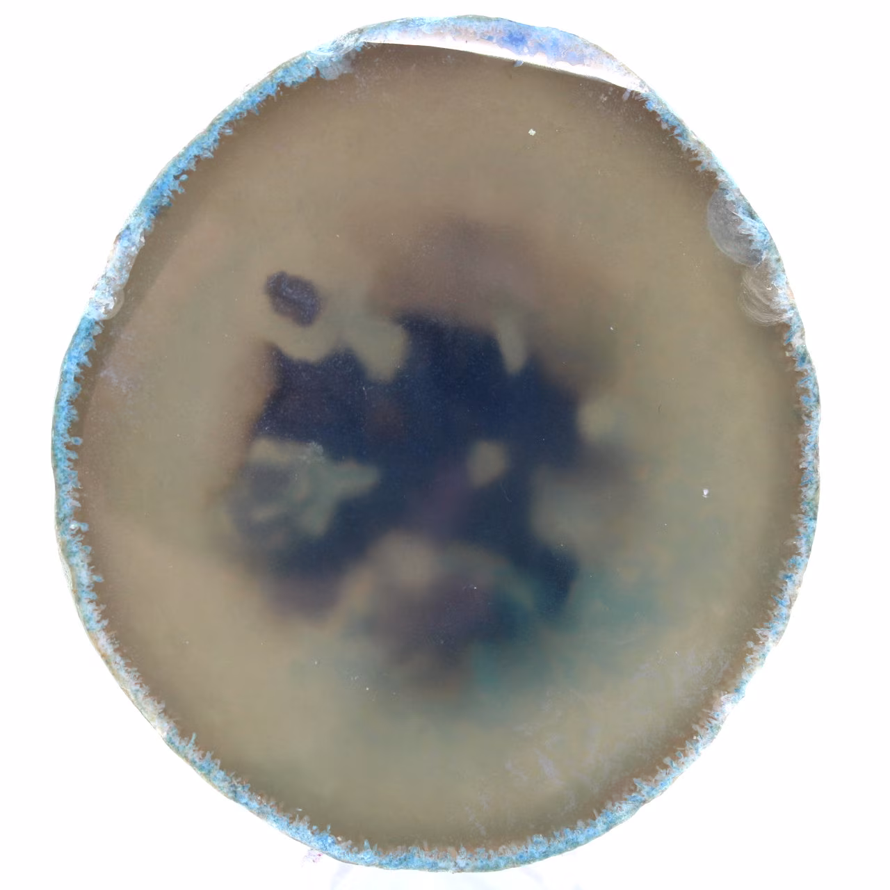 Blue agate slice