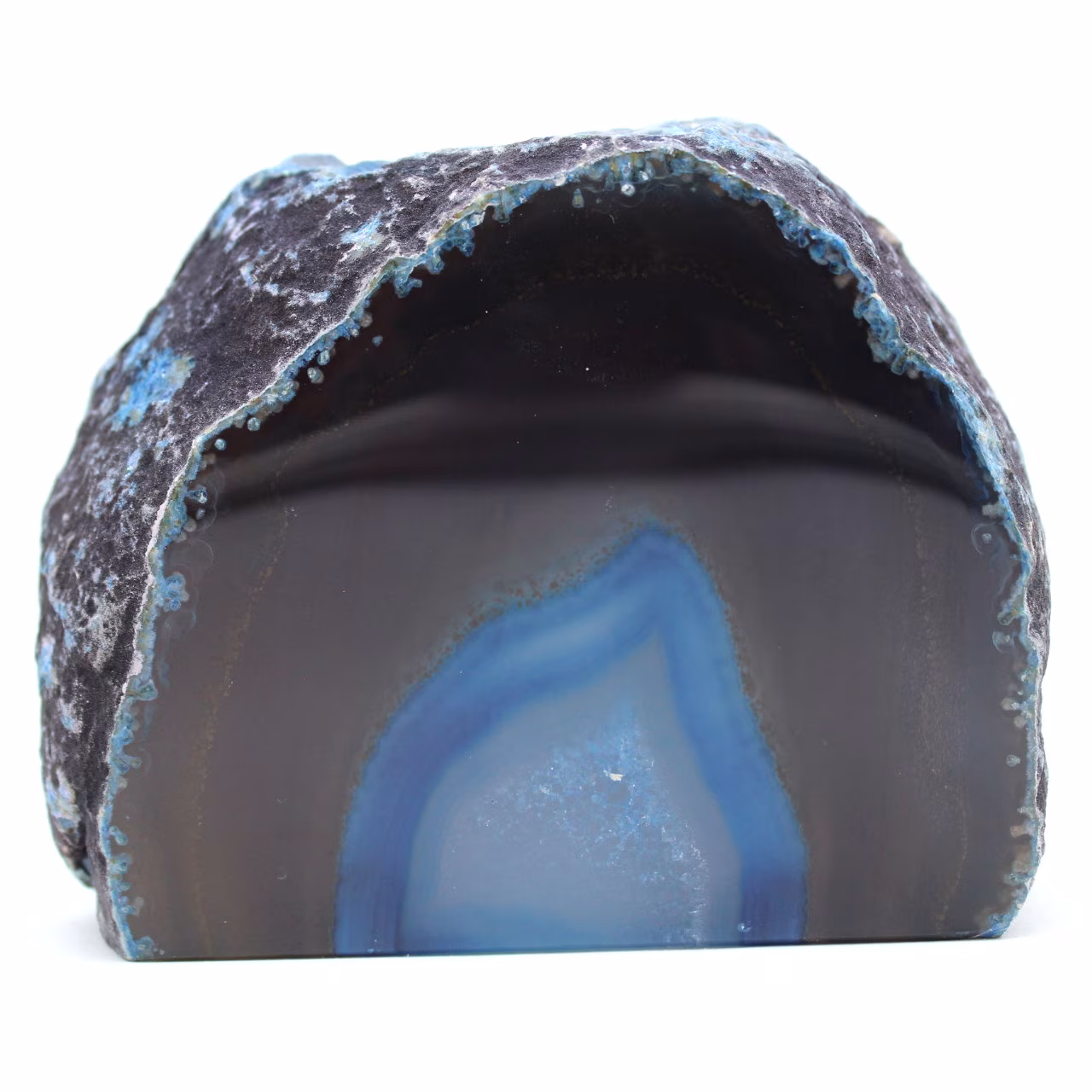 Mineral blue agate decoration
