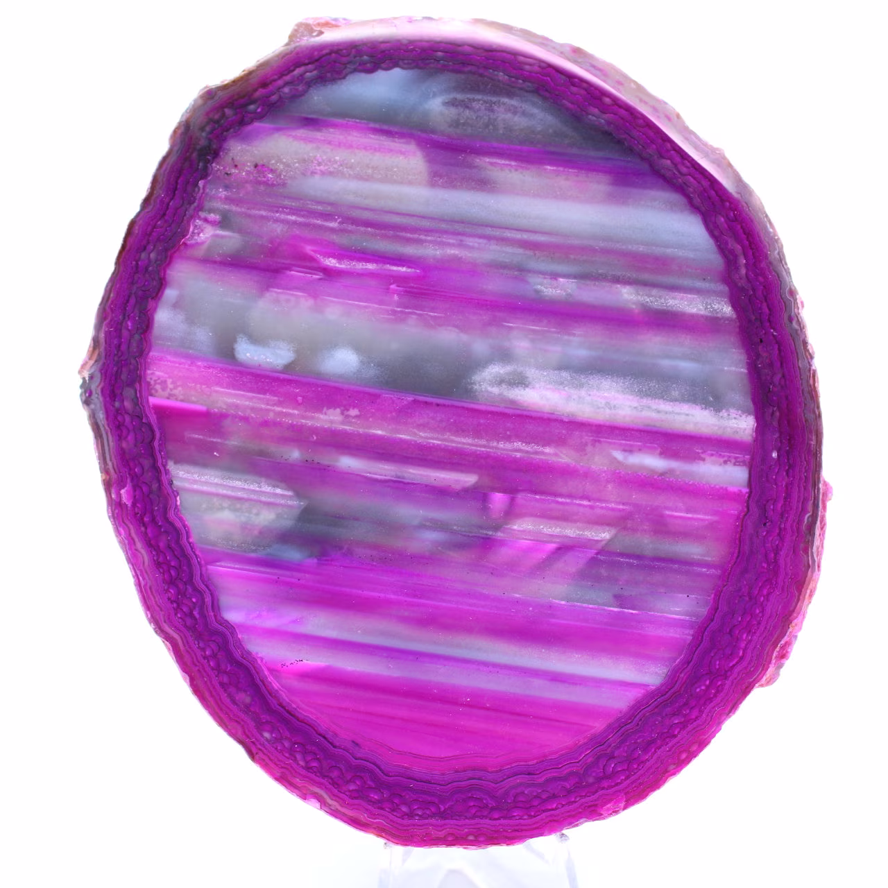 Slice of pink agate