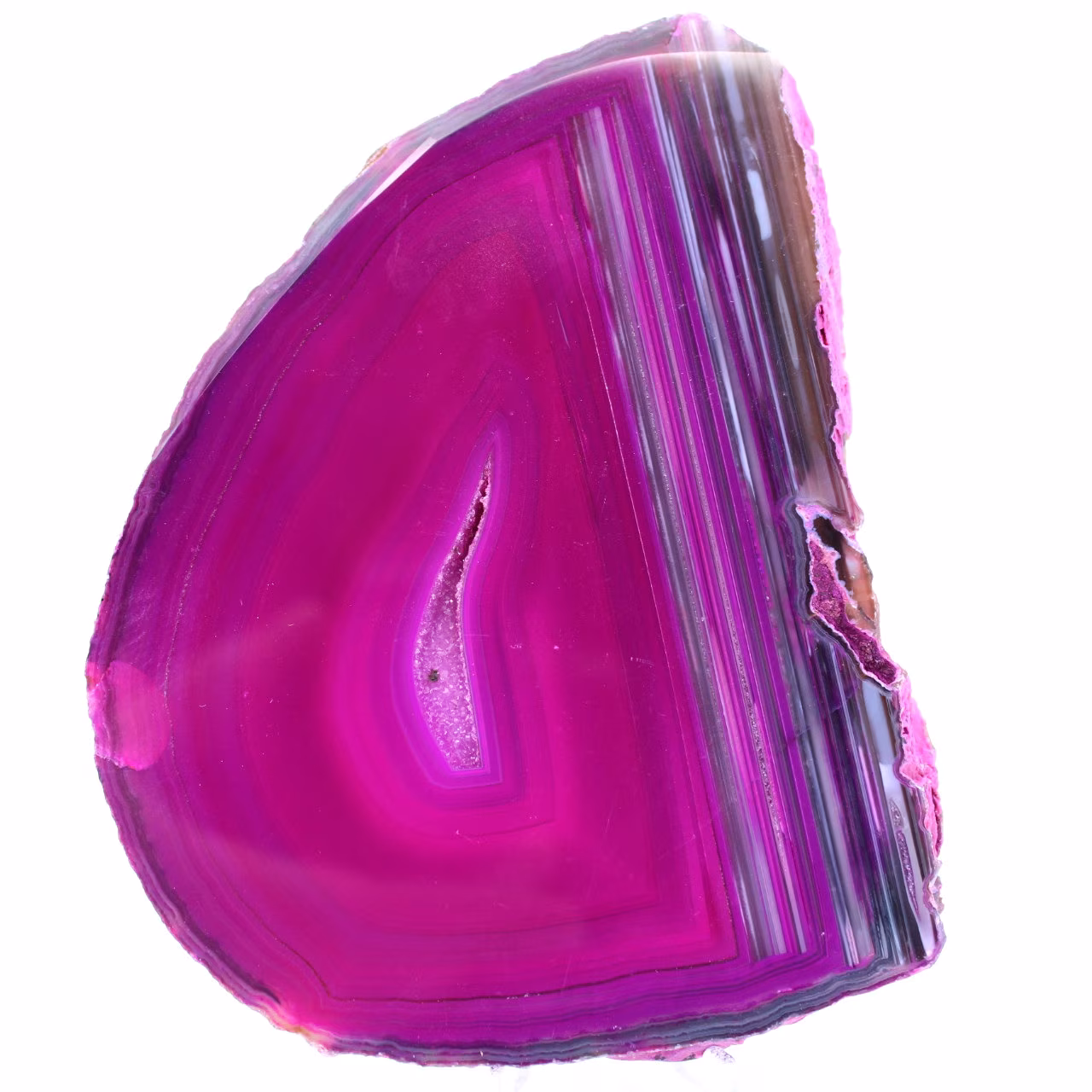 Slice of pink agate
