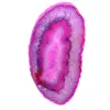 Decorative pink agate slice - 0
