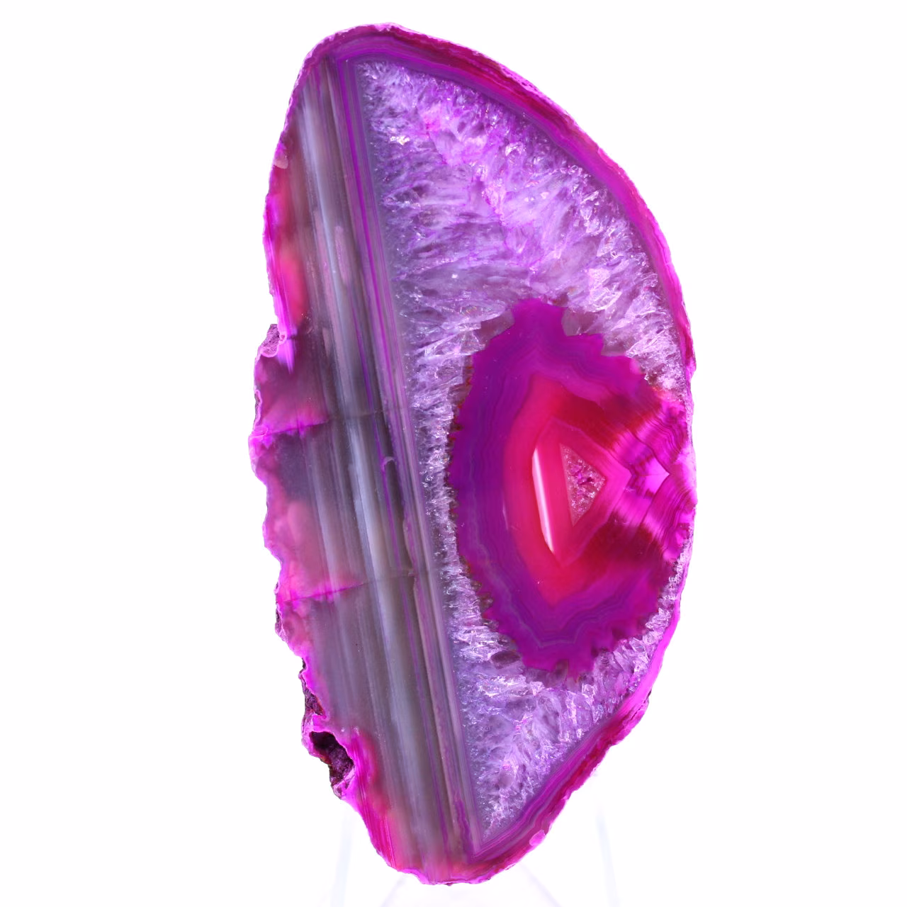 Mineral pink agate decoration