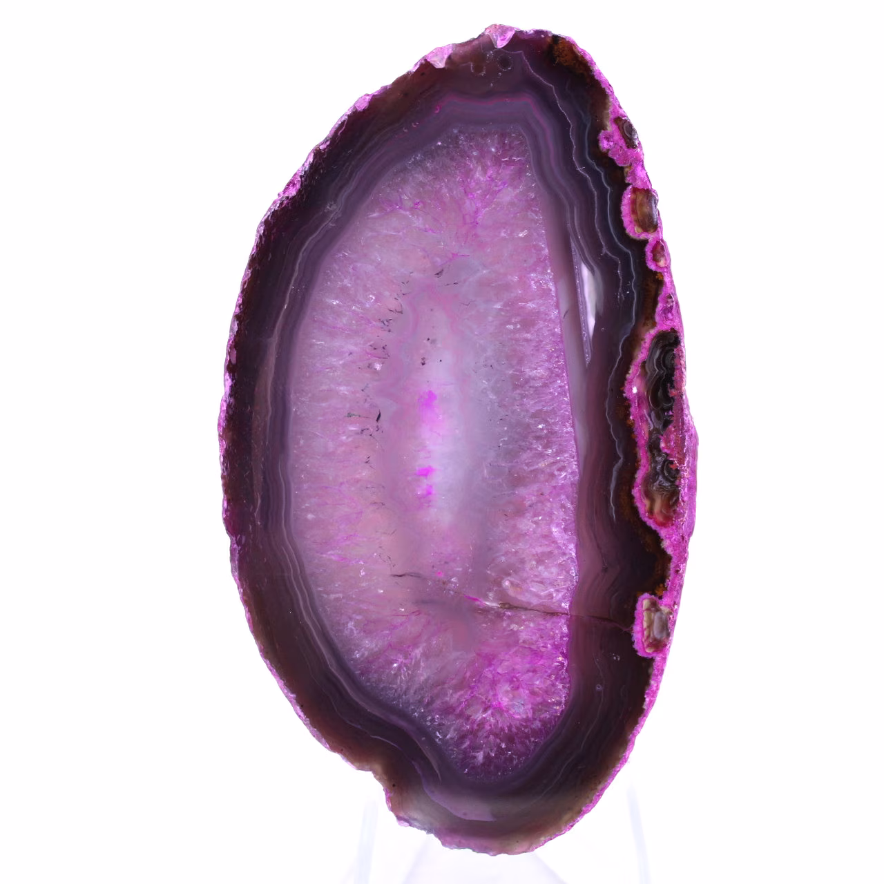 Decorative stone in pink agate