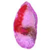 Slice of pink agate mineral - 0