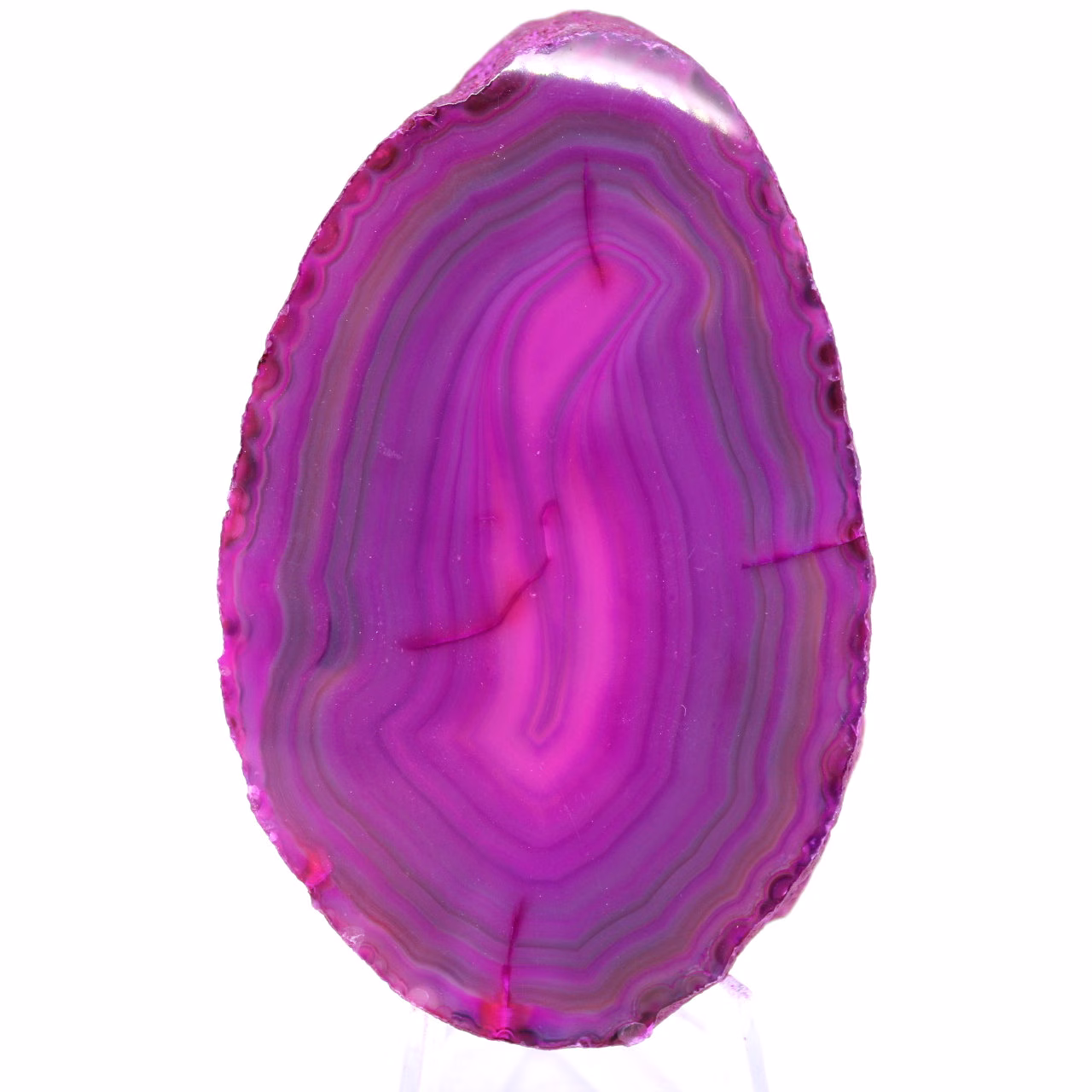 Slice of pink agate