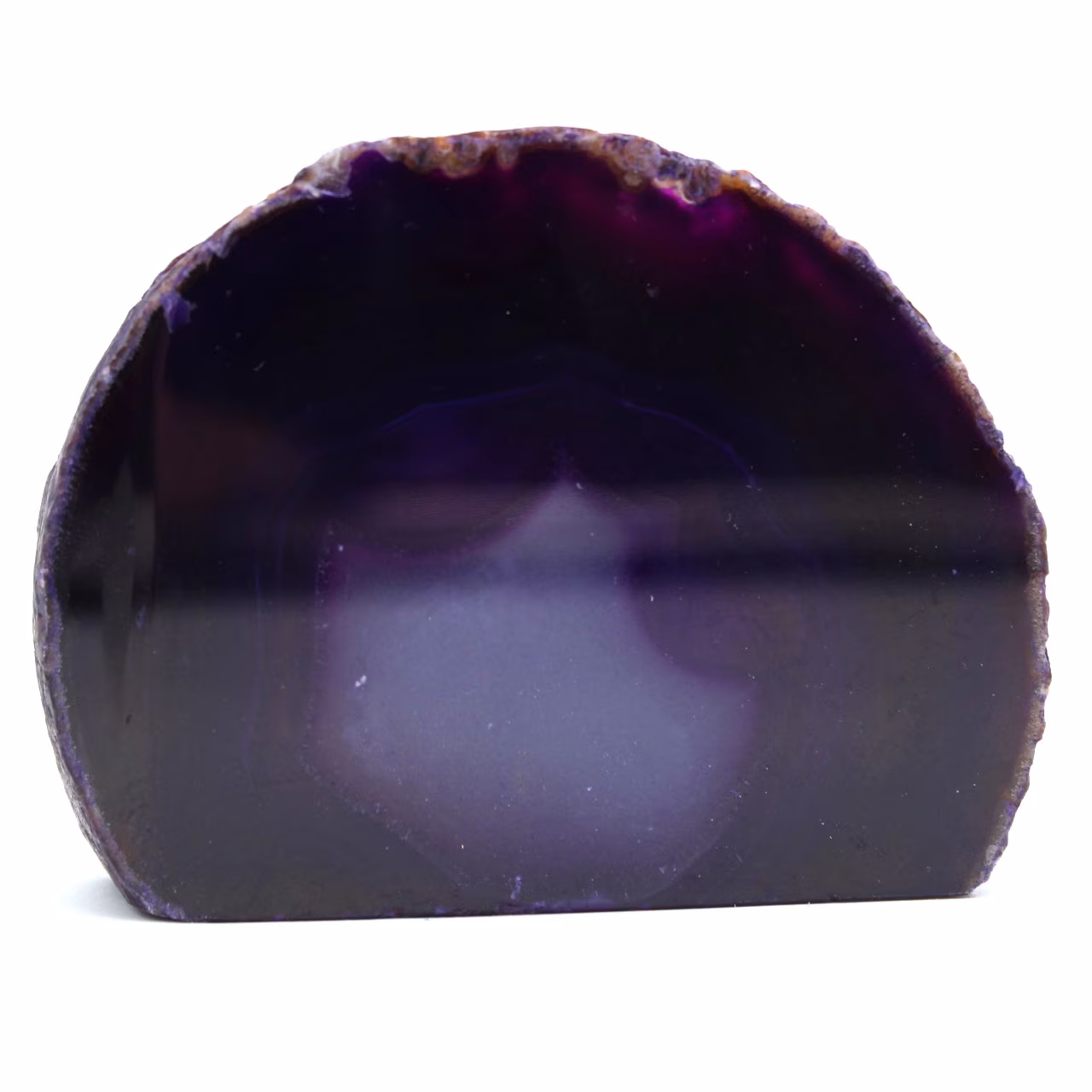 Violet agate stone from Brazil