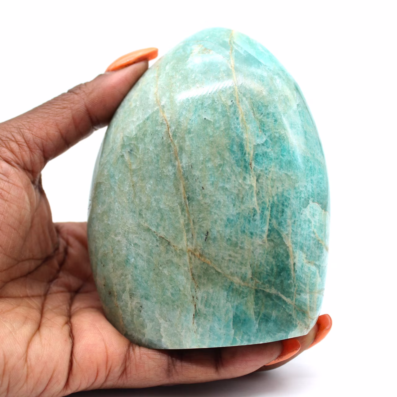 Polished natural Amazonite