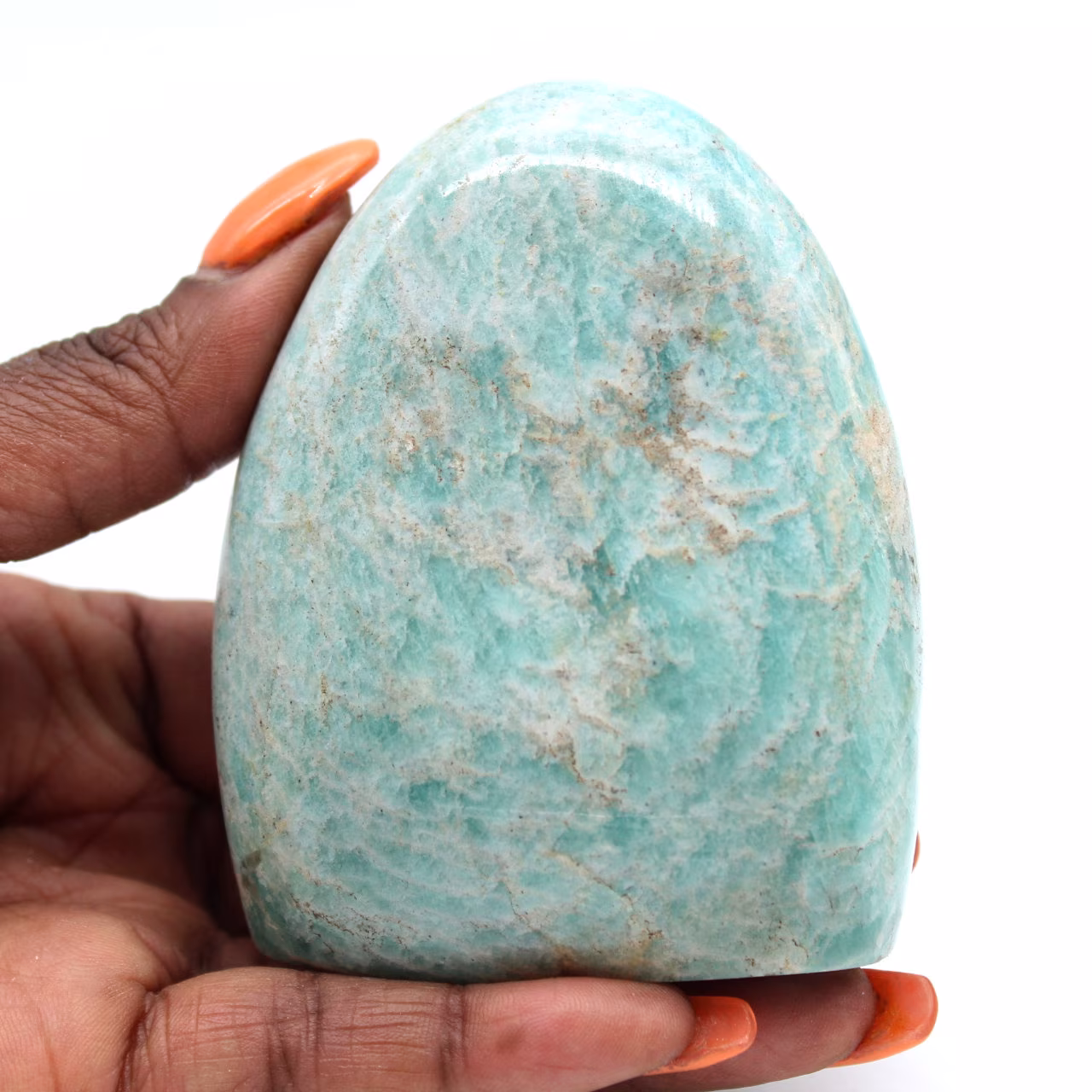 Polished natural Amazonite