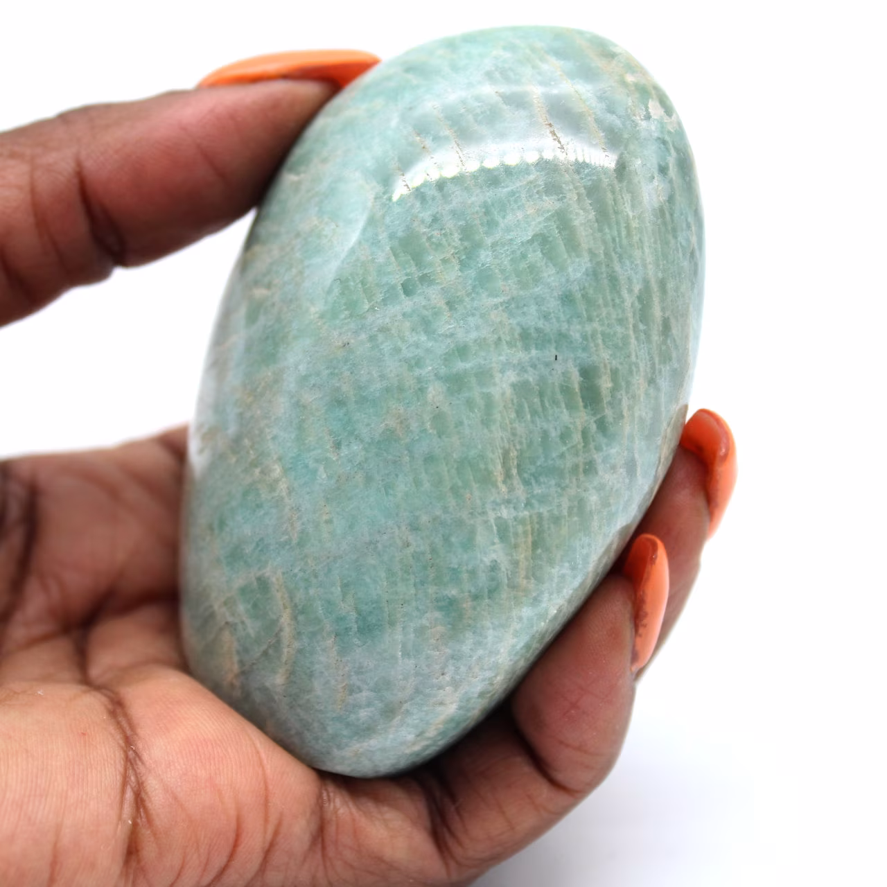 Polished natural Amazonite