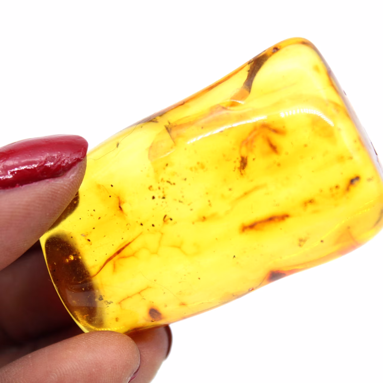 Natural polished amber
